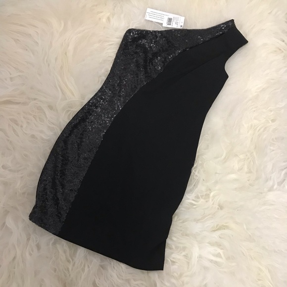 AIDAN MATTOX CREPE ONE SHOULDER COCKTAIL DRESS - Picture 2 of 8